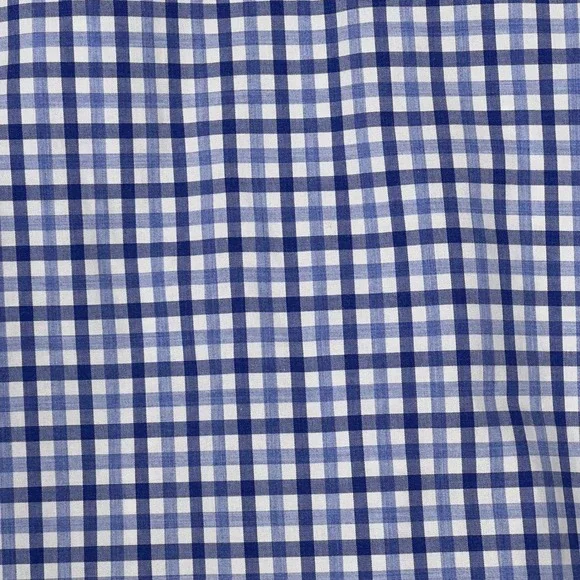 Forsyth of Canada Button Down Shirt Mens XL Blue Gingham Check Cotton Excellent - Picture 10 of 10